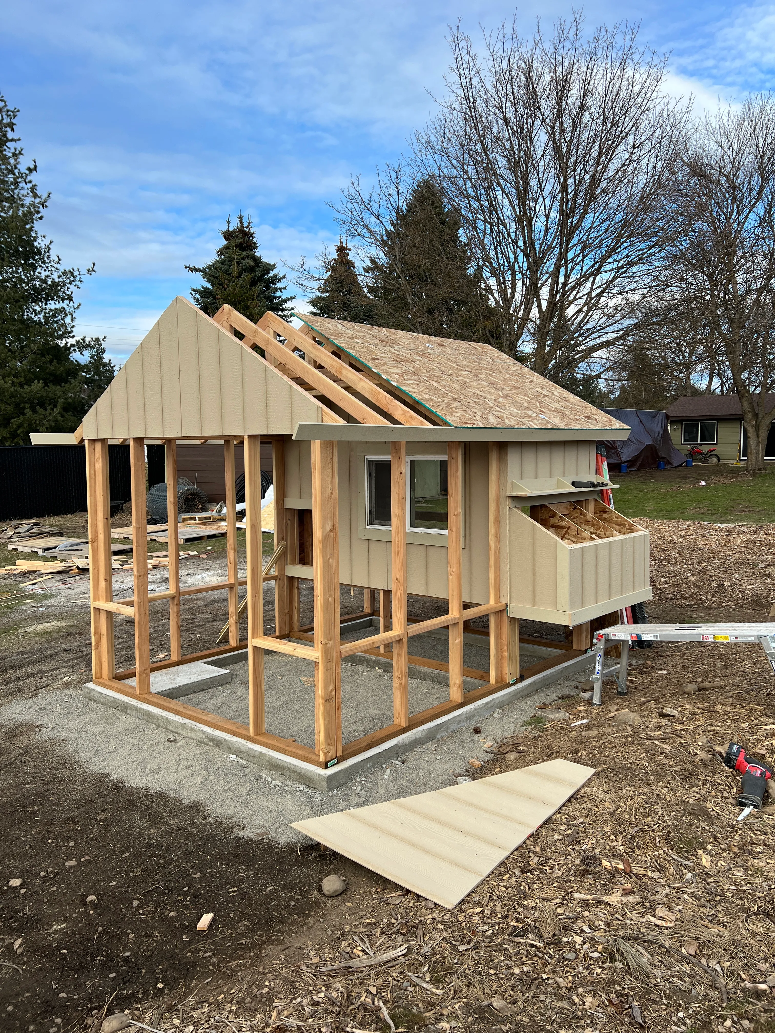 Custom chicken coop structure