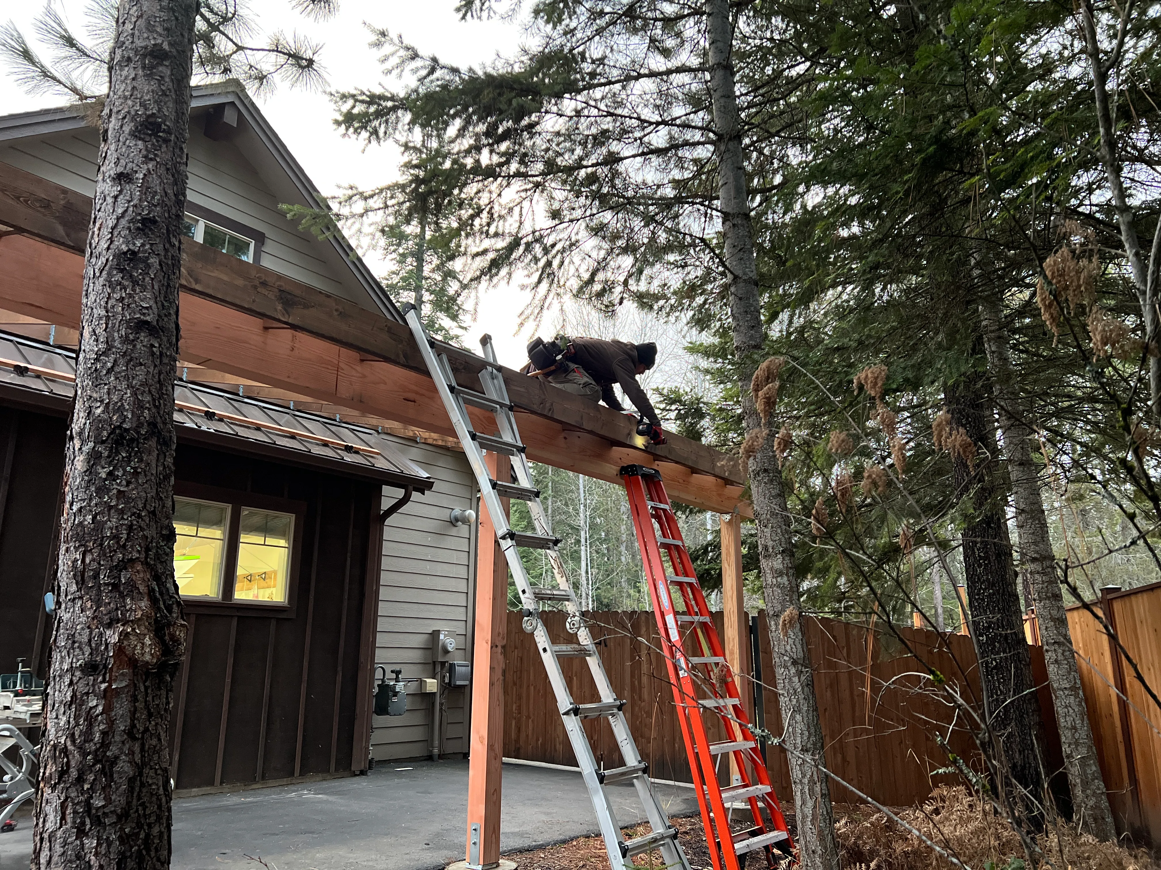 Covered Patio Overhang after