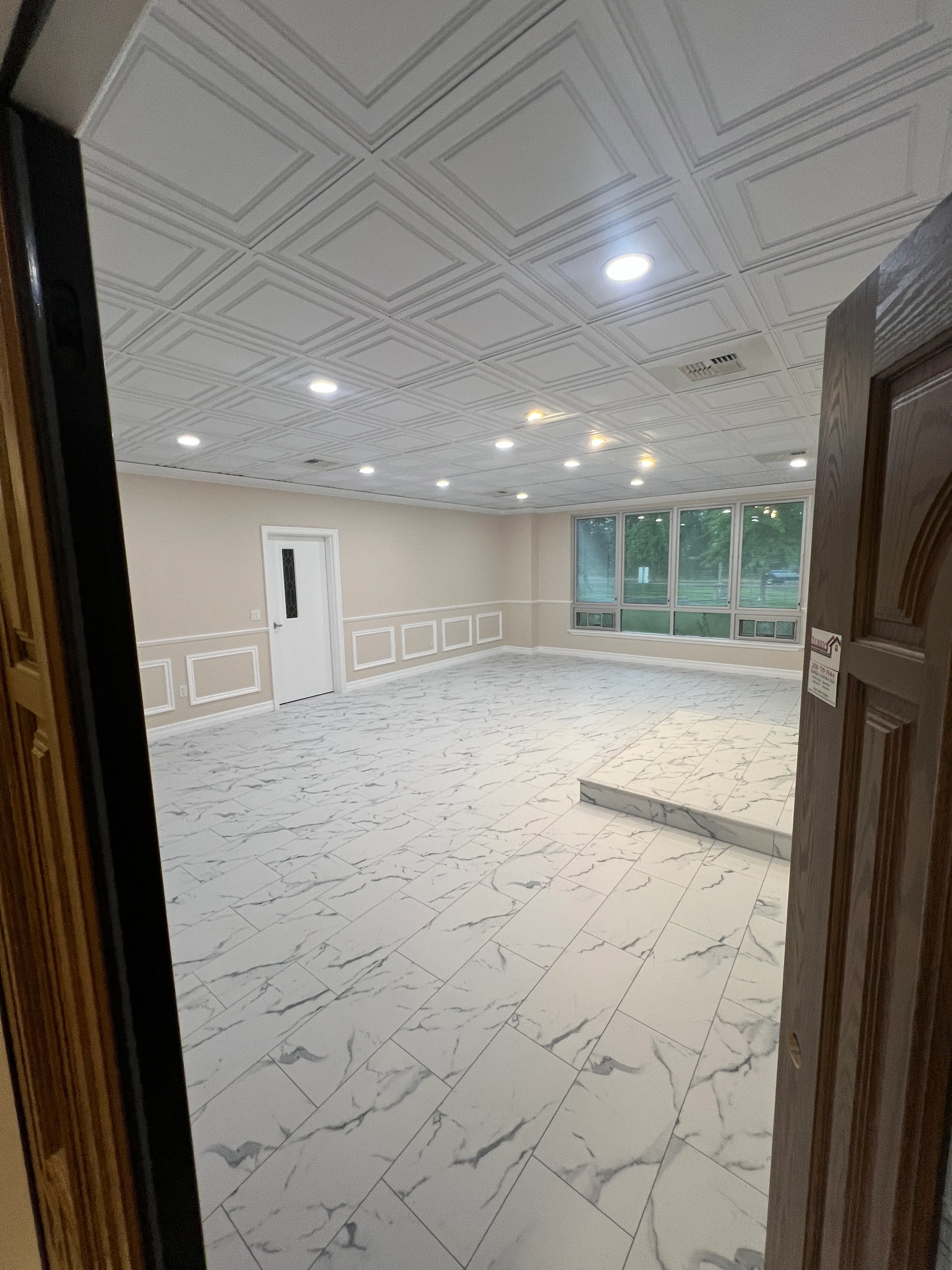 Completed chapel space viewed from entry